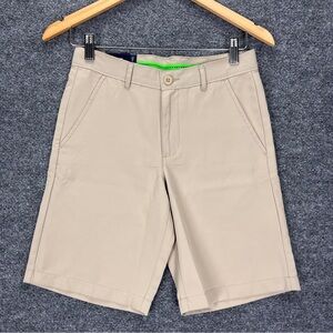 Izod Boy’s Shorts Size 14 Regular Beige Flat Front 9” Length NEW